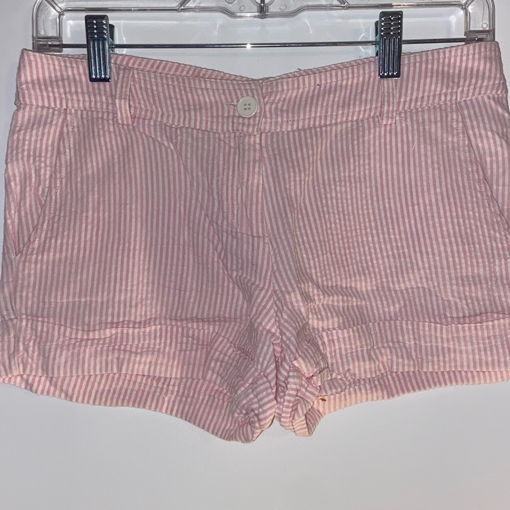 Pink and White Preppy stripped shorts
